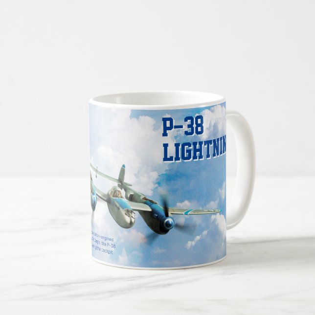 Taza De Café P-38 Lightning (Anverso derecho)