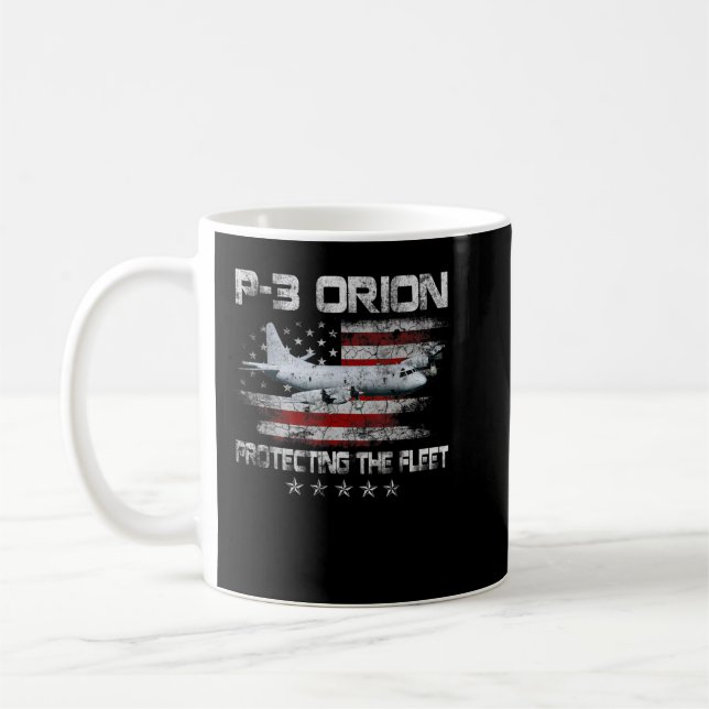 Taza De Café P-3 Subcazador de Orión Avión Avión Veteranos Vint (Izquierda)