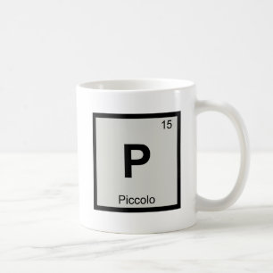 Taza De Café P - Piccolo Music Chemistry Periódico Table Symbol