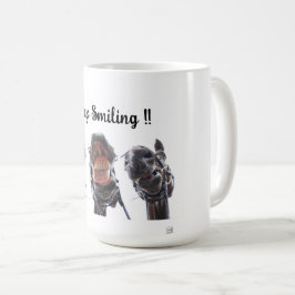 Taza De Café Paarden in de mond gekeken. 3 paarden lachend.