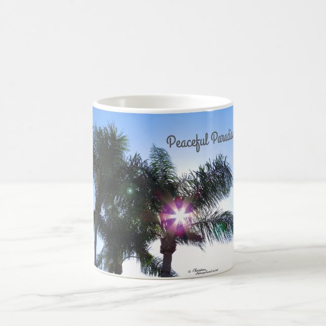 Taza De Café Pacífico Paraíso Palm Trees Mug (Centro)