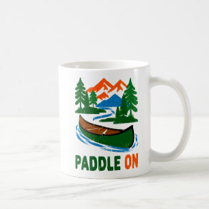 Taza De Café Paddle En El Vintage Canoe Mountain Adventure Desi
