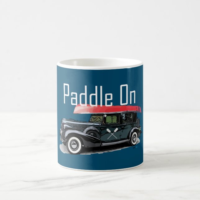 Taza De Café Paddle On Classic Car Design - Classic Mug (Centro)
