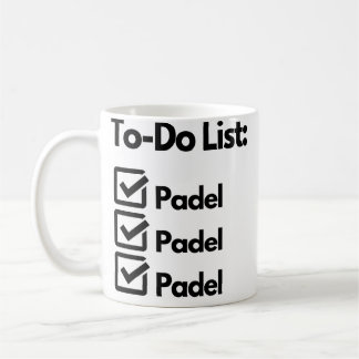 Taza De Café Padel de lista de tareas pendientes