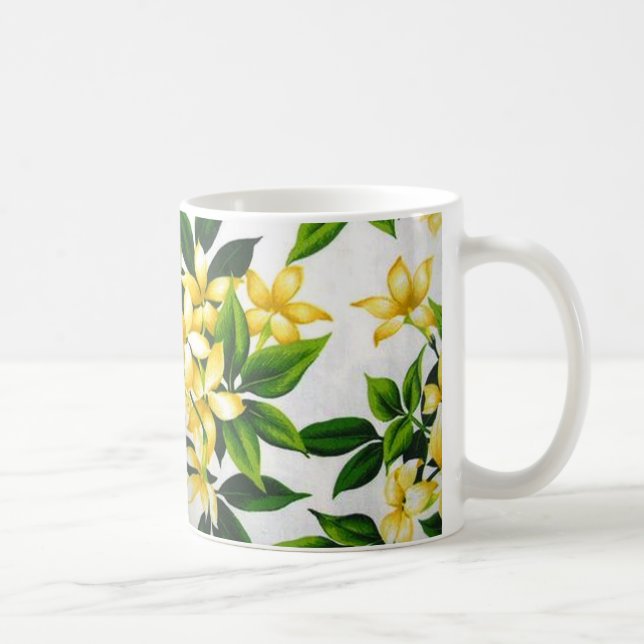 Taza De Café padrão de flores (Derecha)