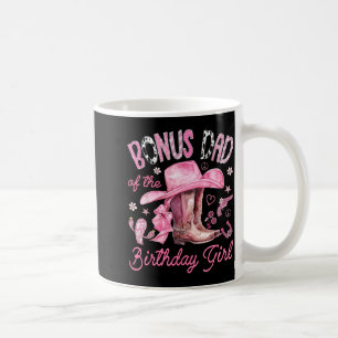 Taza De Café Padrastro de la cumpleañera vaquera rosa occidenta