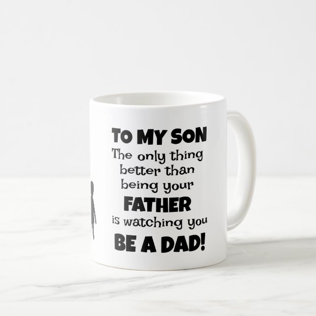 Taza De Café Padre a hijo Diseñar café Mug (Anverso derecho)