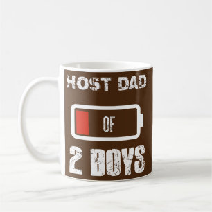 Taza De Café Padre anfitrión de 2 dos niños Batería baja Día de