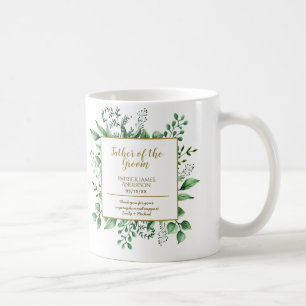 Taza De Café Padre conmemorativo del Personalizado Groom Grooms