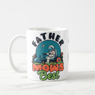Taza De Café Padre Corta Mejor Diseño de Astronauta Jardinero