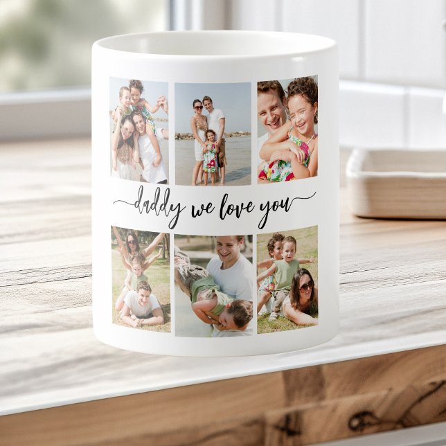 Taza De Café Padre de familia - Collage de fotos del Día del Pa (Subido por el creador)