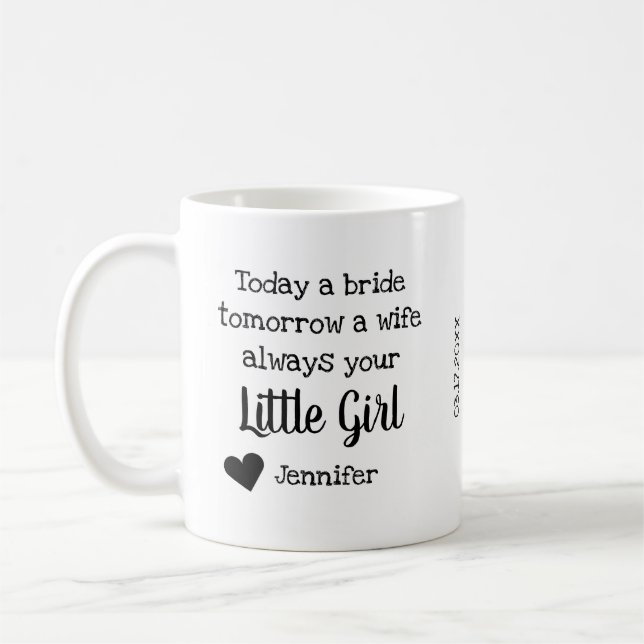 Taza De Café Padre de la foto de la novia (Izquierda)