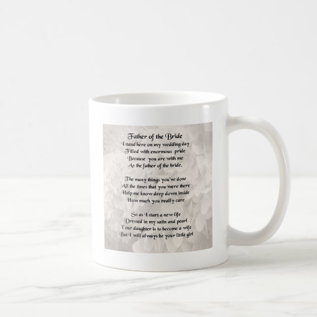 Taza De Café Padre de la novia - blanco (Derecha)