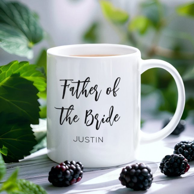 Taza De Café Padre de la novia Boda blanco negro (Subido por el creador)