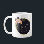 Taza De Café Padre de la novia floral Rubor Watercolor Winter<br><div class="desc">Padre del invierno de color de agua floral de la novia en Rubor. Moody romántico,  colores oscuros,  moderno,  elegante,  elegante.</div>