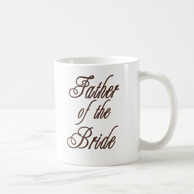 Taza De Café Padre de los marrones con clase de la novia (Derecha)