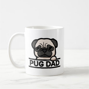 Taza De Café PADRE DE PUG – Regalo divertido y lindo para amant