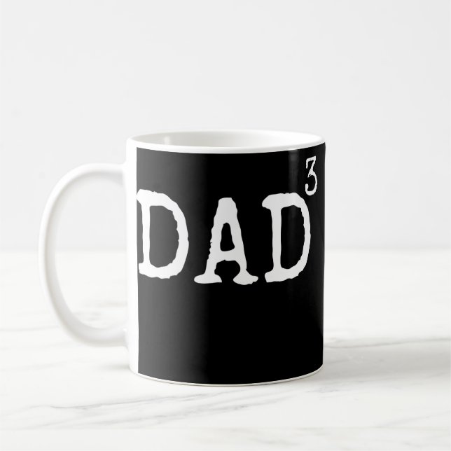 Taza De Café Padre de tres regalos de los niños papá le pegó a  (Izquierda)