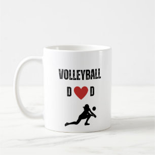 Taza De Café Padre de voleibol (Atleta femenina)