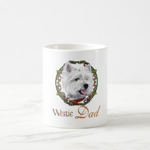 Taza De Café Padre de West Highland White Terrier y cachorros