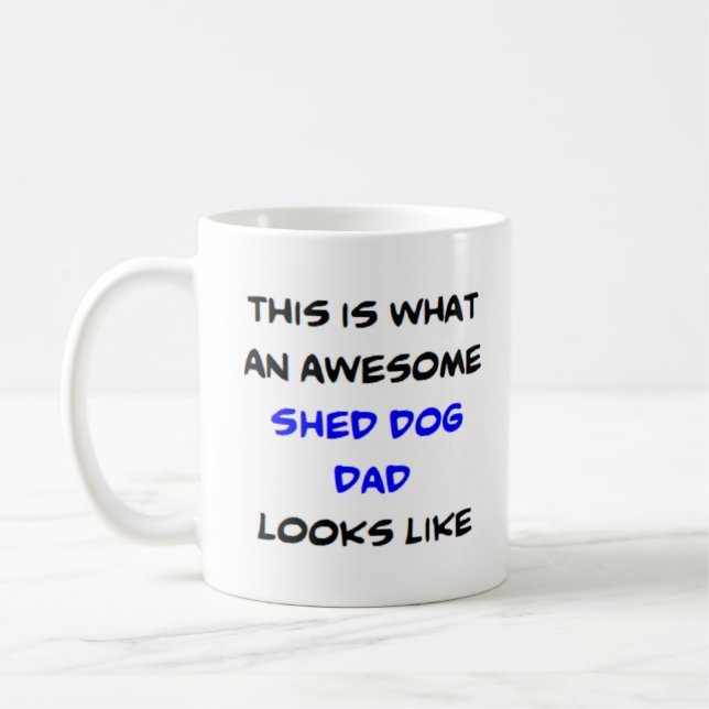 Taza De Café padre del perro de gallo (Izquierda)