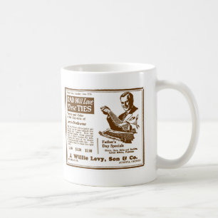 Taza De Café Padre día lazo anuncio junio de 1928