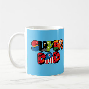 Taza De Café Padre Día Regalo Superhéroe Superhéroe Papá