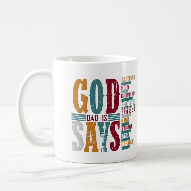 Taza De Café Padre Dios dice (Izquierda)