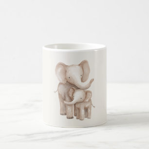 Taza De Café Padre Elefante & Bebé
