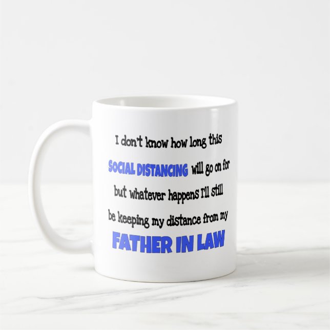 Taza De Café Padre en derecho Distancia social (Izquierda)