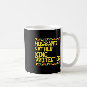 Taza De Café Padre esposo Rey Protector Kente Negro Africano