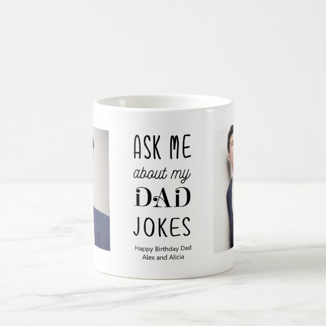 Taza De Café Padre gracioso cita foto en blanco negro (Centro)