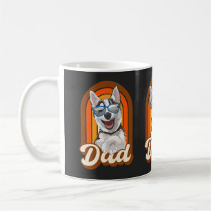 Taza De Café Padre Husky, perro papá, huskies amorosos