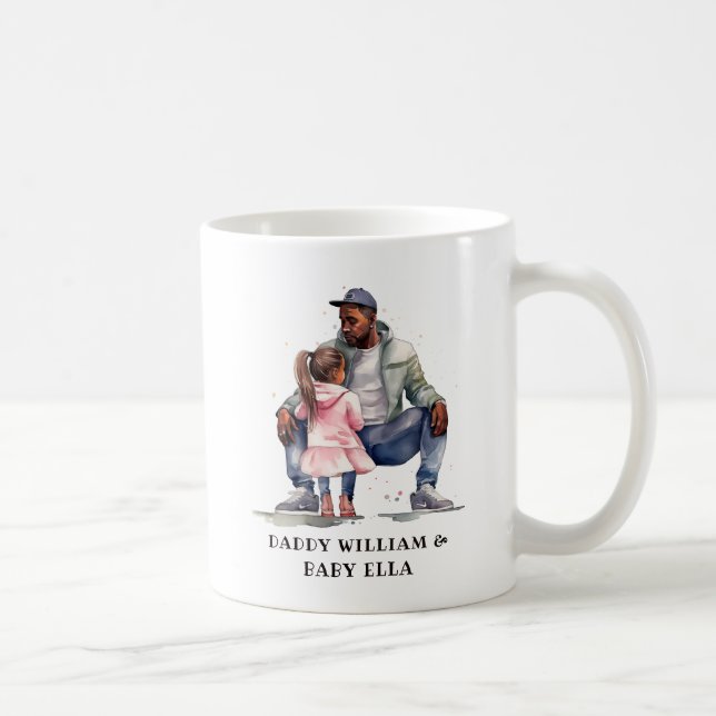 Taza De Café Padre negro y bono de hija (Derecha)
