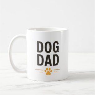 Taza De Café Padre Perro con Diseño Simple de Pata
