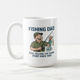 Taza De Café Padre Pescador - La misma historia desde 1992