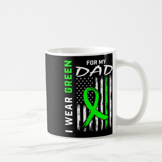 Taza De Café Padre Que Uso Verde Por La Enfermedad Renal De Mi  (Derecha)