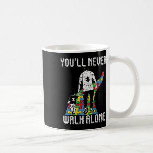 Taza De Café Padre Vintage Hijo Familia Niños Autistas Autismo