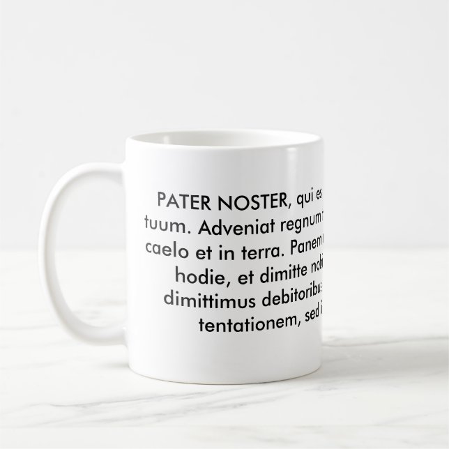 Taza De Café PADRENUESTRO NOSTER o el nuestro padre (Izquierda)