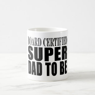 Taza De Café Padres futuros: Papá estupendo certificado tabler