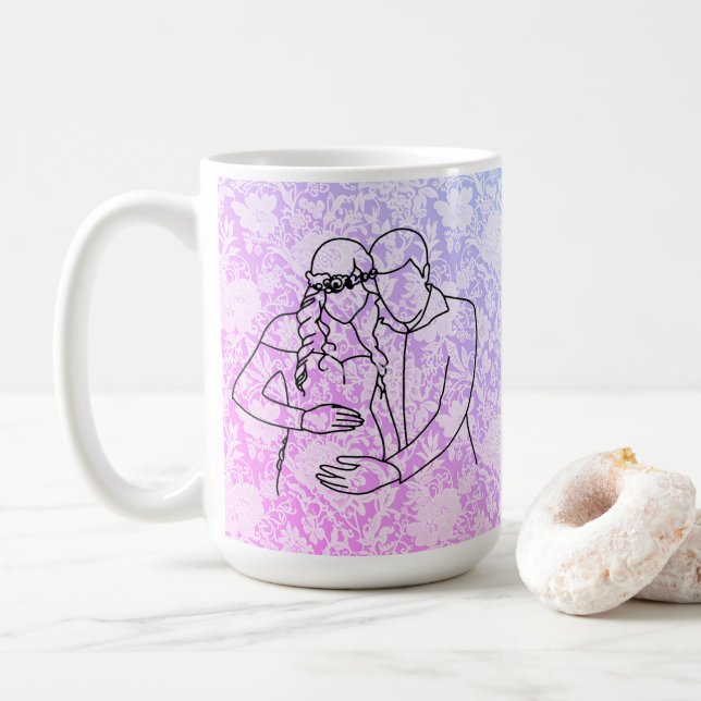 Taza De Café Padres Próximos Encaje Falso (Con donut)