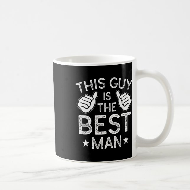 Taza De Café Padrino de Boda Amigos del Novio Divertido Despedi (Derecha)