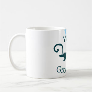 Taza De Café padrino de boda despedida de soltera azul clásico