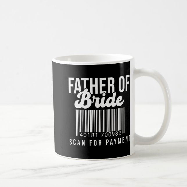 Taza De Café Padrino de la novia código de barras escanea para  (Derecha)