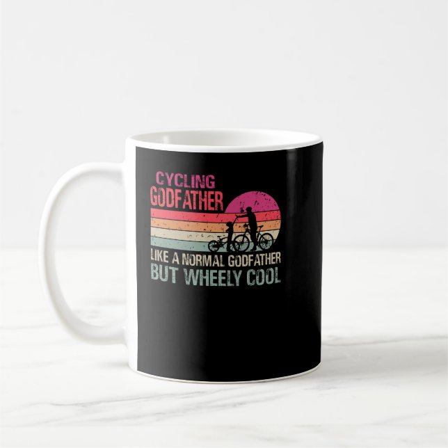 Taza De Café Padrino en bicicleta de hombres Wheels Guay Funny  (Izquierda)