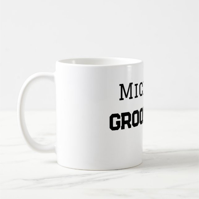 Taza De Café Padrino simple minimal agregar nombre moderno masc (Izquierda)