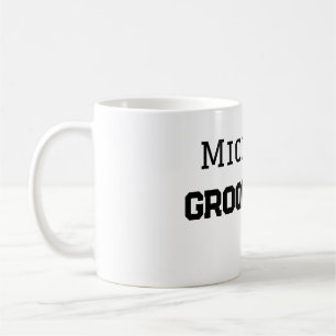 Taza De Café Padrino simple minimal añadir nombre moderno mascu
