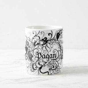 Taza de café pagana de la voluta
