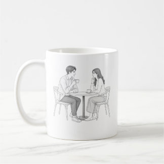 Taza De Café Página para colorear de cita de café de pareja rom