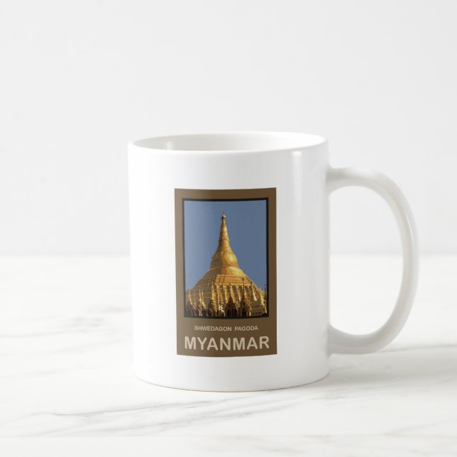Taza De Café Pagoda Rangún Myanmar de Shwedagon (Derecha)